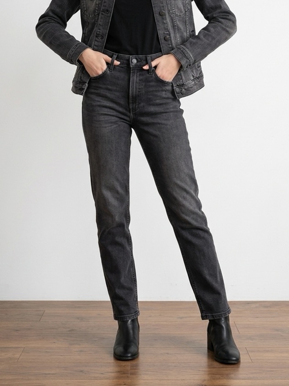 Designer Citizen Of Humanity Isola Black Skinny Jeans High Wasted Made in Turkey